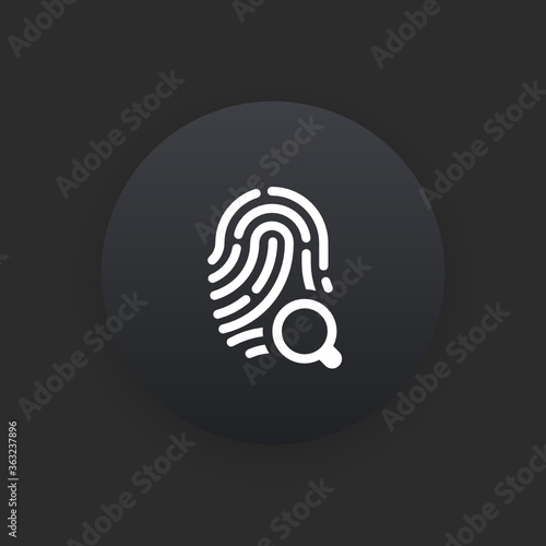 Search Biometircs -  Matte Black Web Button