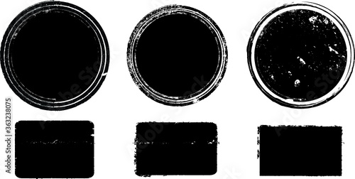 Grunge post Stamps Collection, Circles. Banners, Insignias , Logos, Icons, Labels and Badges Set . vector distress textures.blank shapes.