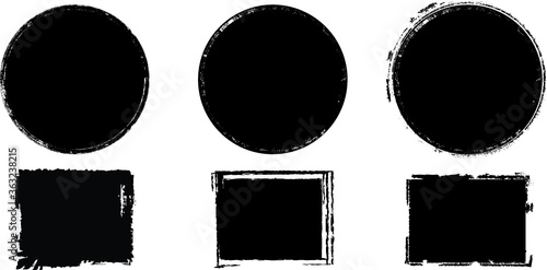 Grunge post Stamps Collection, Circles. Banners, Insignias , Logos, Icons, Labels and Badges Set . vector distress textures.blank shapes.