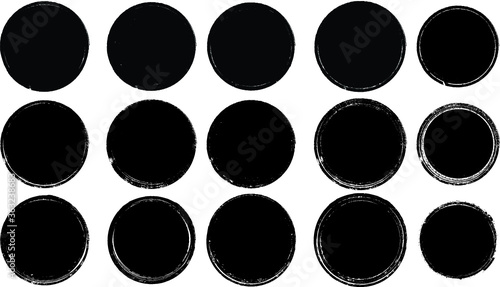 Grunge post Stamps Collection, Circles. Banners, Insignias , Logos, Icons, Labels and Badges Set . vector distress textures.blank shapes.