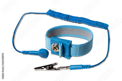 Canvas-taulu Antistatic wrist strap, ESD wrist strap, or ground bracelet is an antistatic device used to safely ground a person working on very sensitive electronic equipment