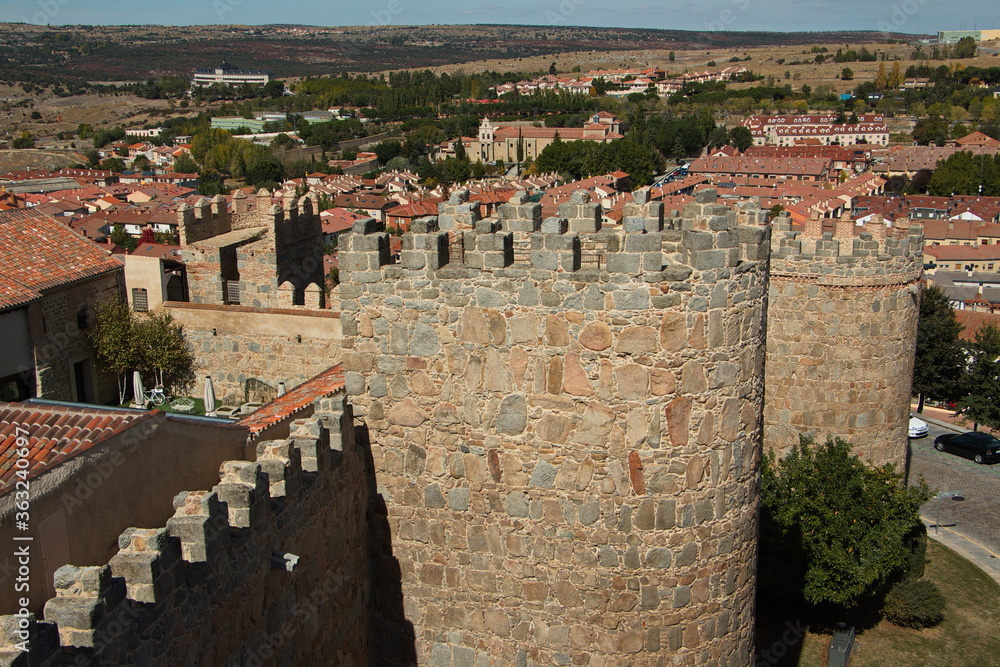 City wall in Avila,Castile and León,Spain,Europe
