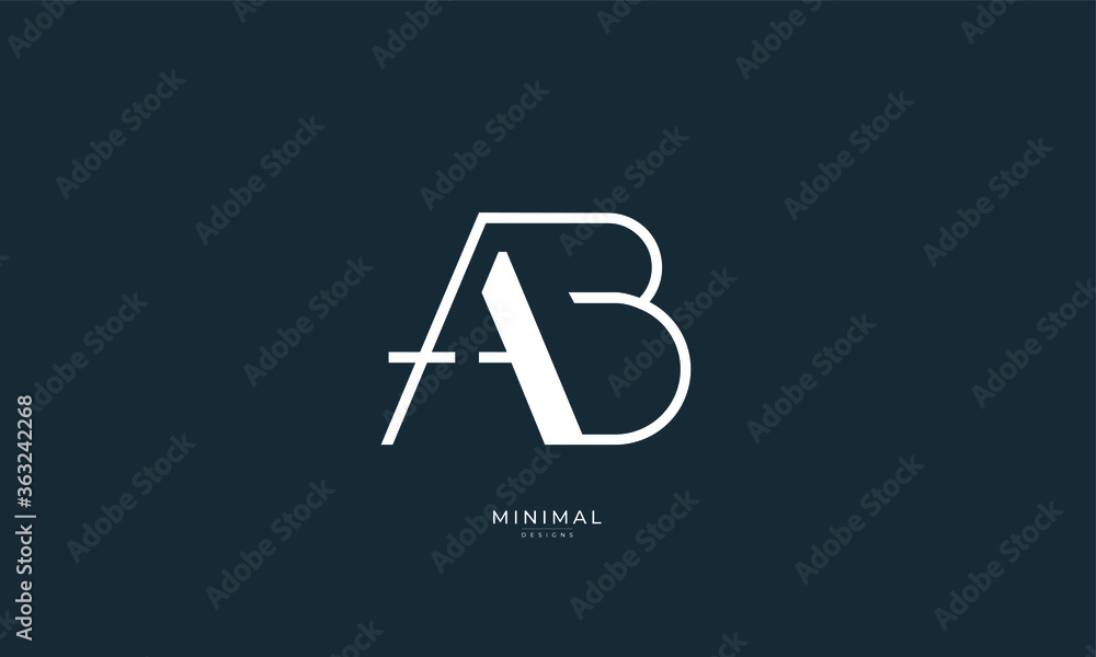 Alphabet letter icon logo AB Alphabet letter icon logo AB