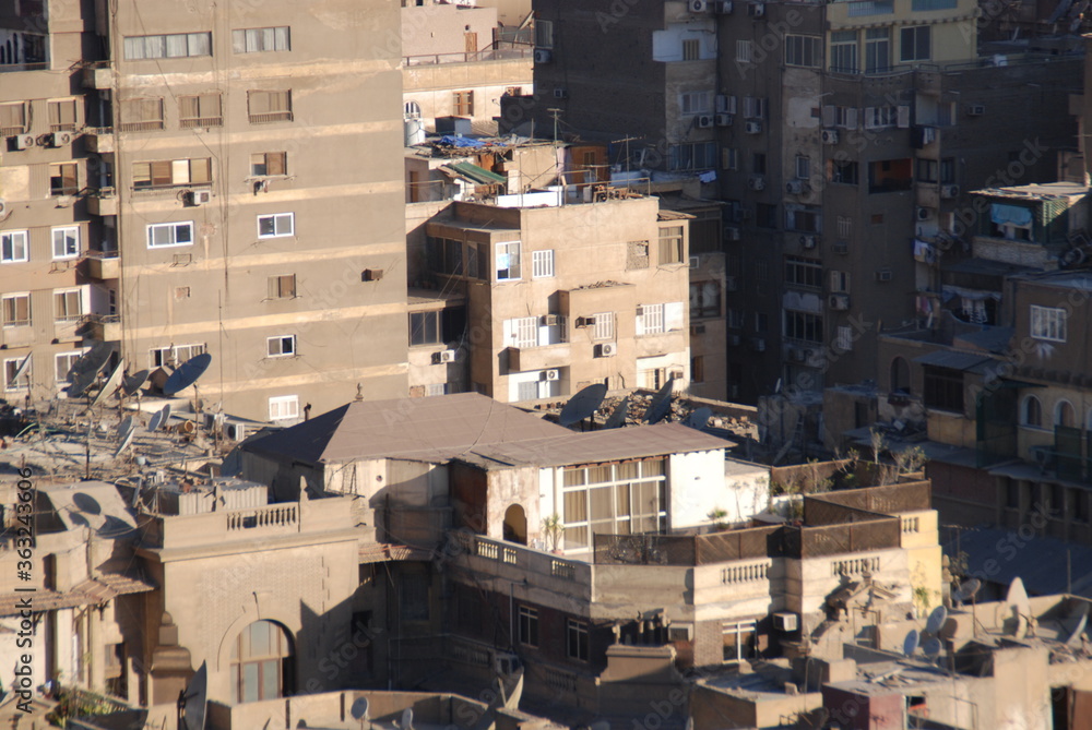 Fototapeta premium Cairo, Egitto - Aprile 2015: I tetti del Cairo