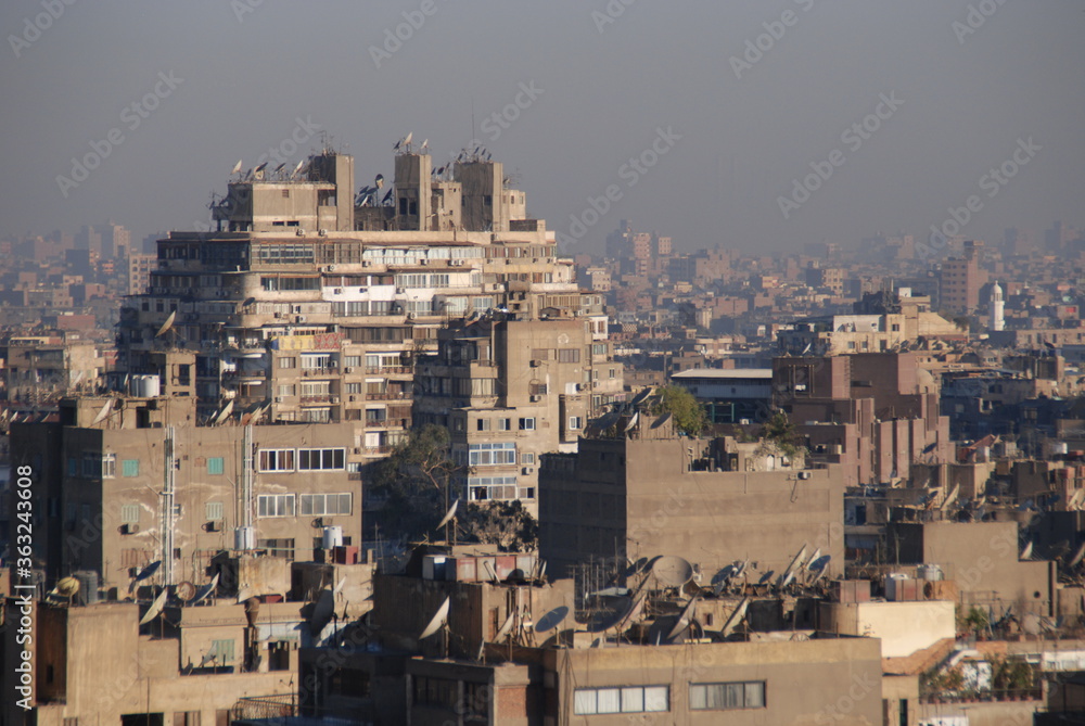 Cairo, Egitto - Aprile 2015: I tetti del Cairo