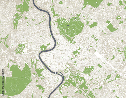 map of the city of Rome, Italy