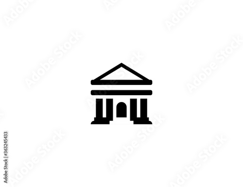 Classical building vector icon. Isolated Government, Department House illustration