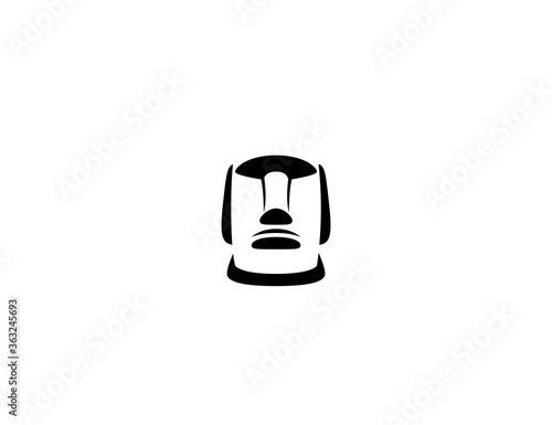 Moai vector icon. Isolated Moai statue illustration