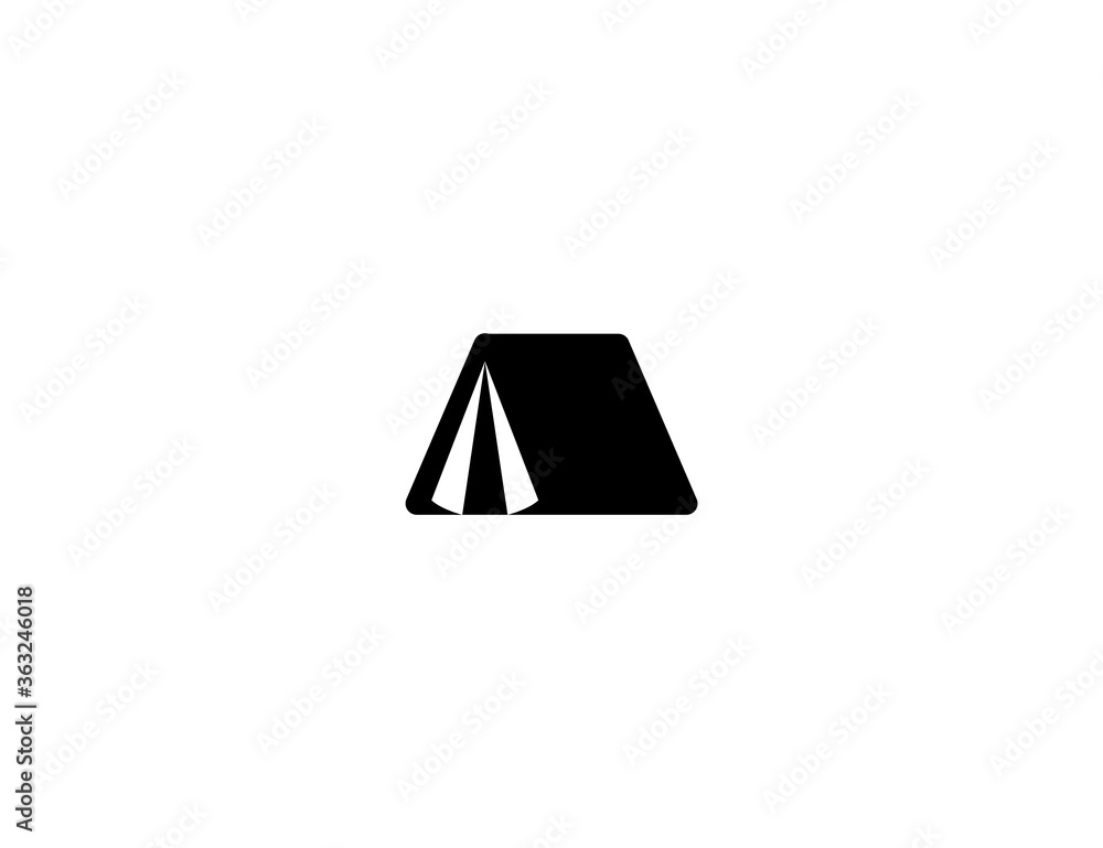 Tent camping vector flat icon. Isolated night camp, tent illustration Tent camping vector flat icon. Isolated night camp, tent illustration
