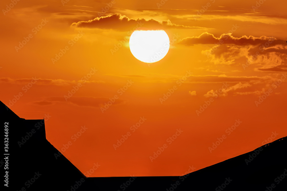 Orange sunset in Moldova