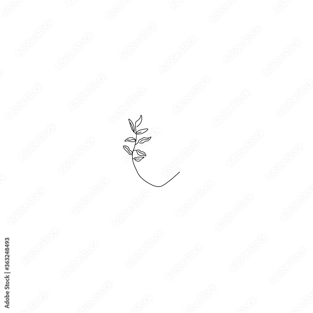 Fototapeta premium A flower silhouette