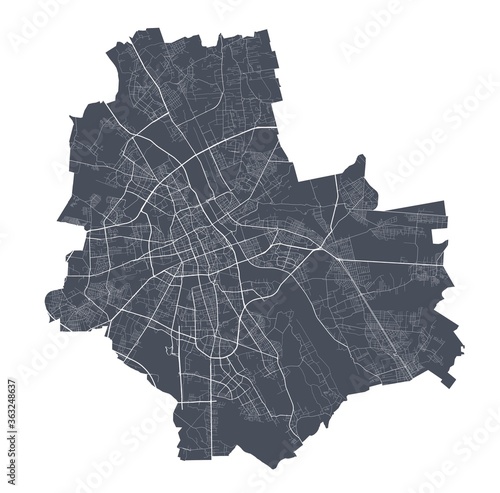 Fototapeta Warsaw map