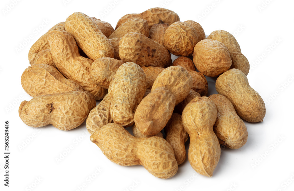 Peanuts in shell isolated on white background Peanuts in shell isolated on white background