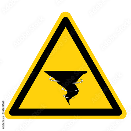 Warning Tornado Shelter Symbol Sign, Vector Illustration, Isolate On White Background Label .EPS10