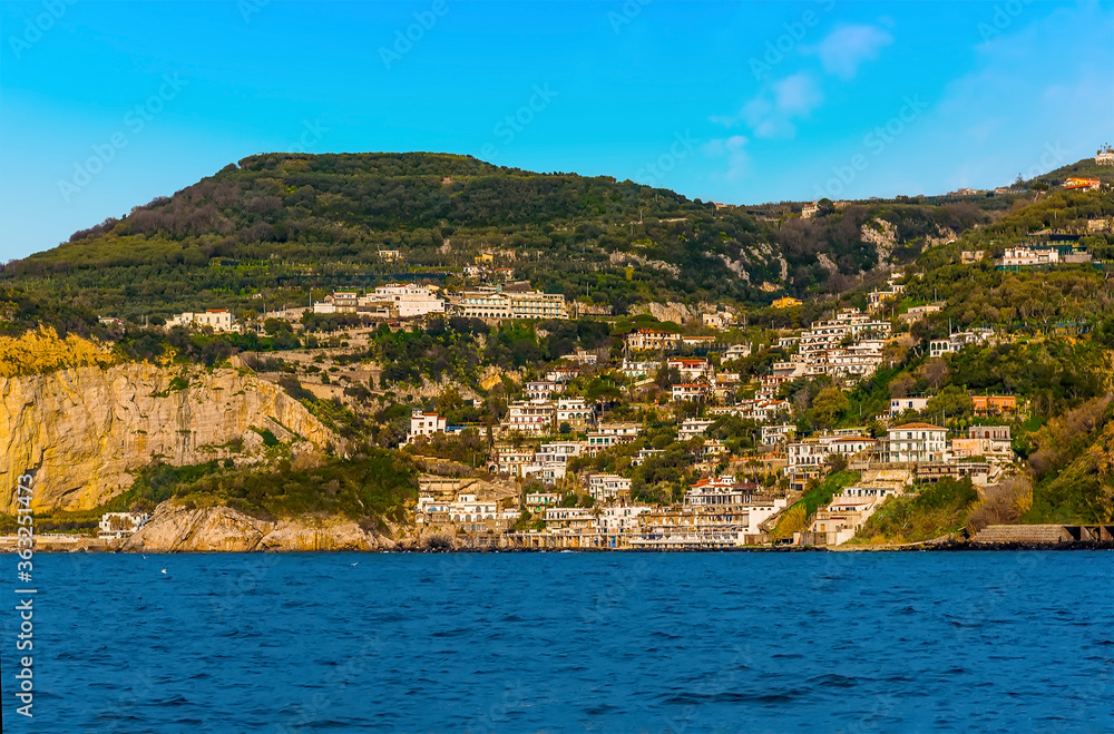 A view towards Marina Lobra on the Sorrentine peninsula, Italy A view towards Marina Lobra on the Sorrentine peninsula, Italy