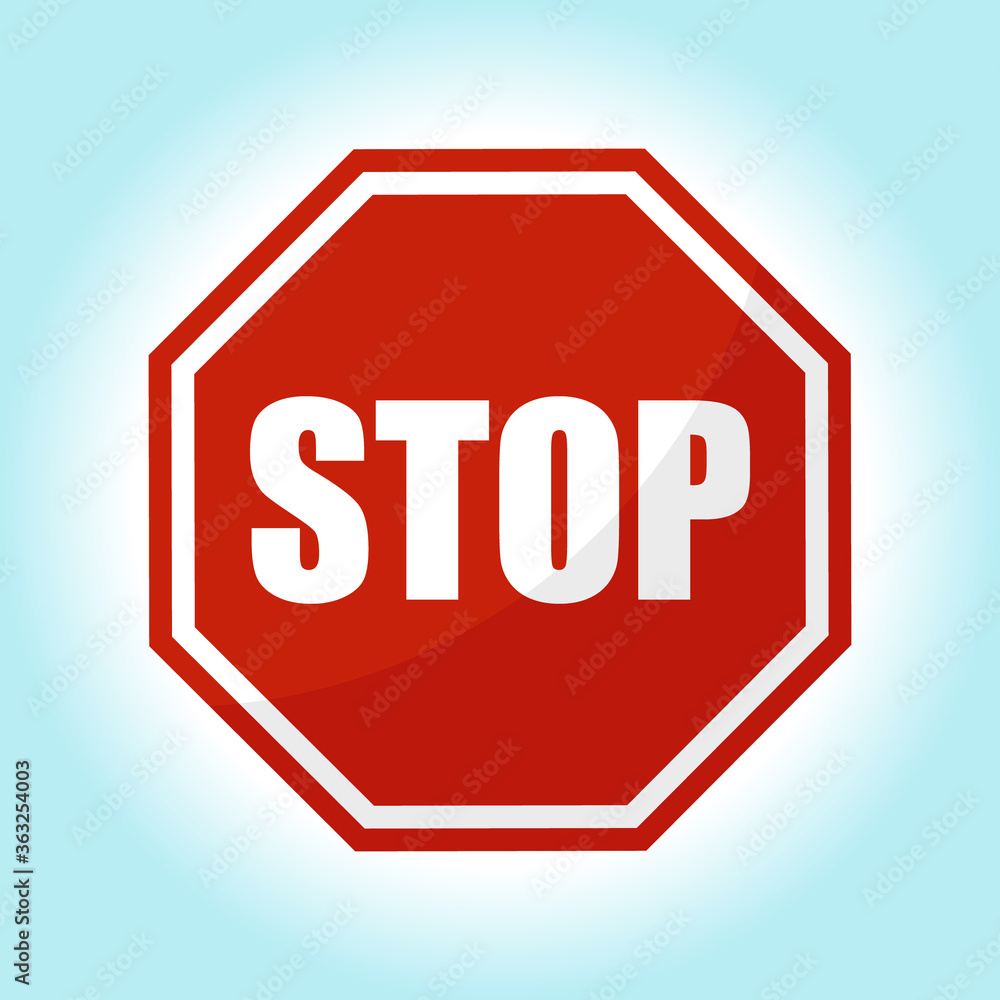 Stop sign, stop road sign in red. Vector illustration. Stop sign, stop road sign in red. Vector illustration.