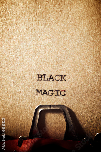 Black magic text