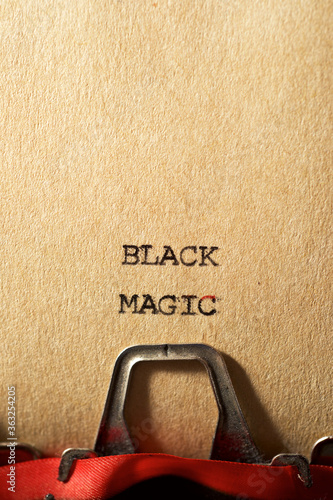 Black magic text