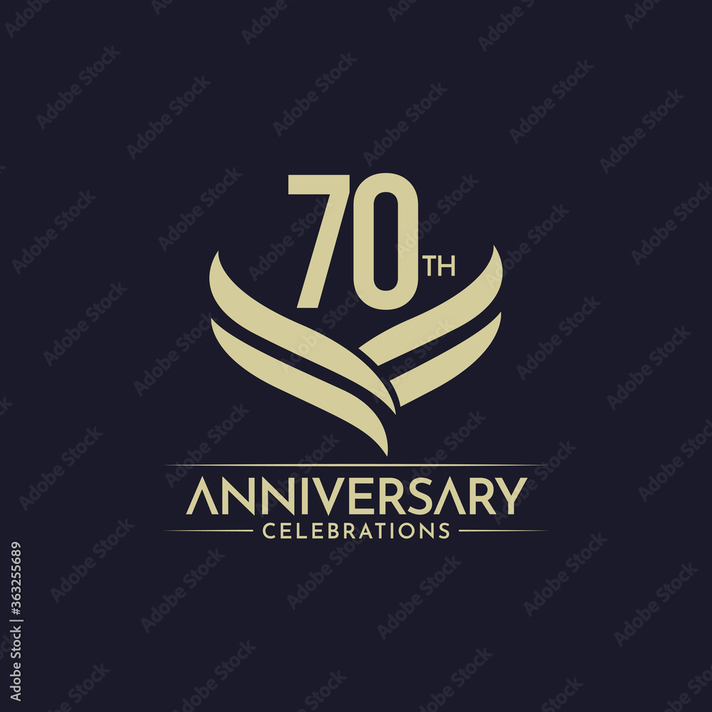 70 Th Anniversary Celebrations Label Text Vector Template Design Illustration 70 Th Anniversary Celebrations Label Text Vector Template Design Illustration