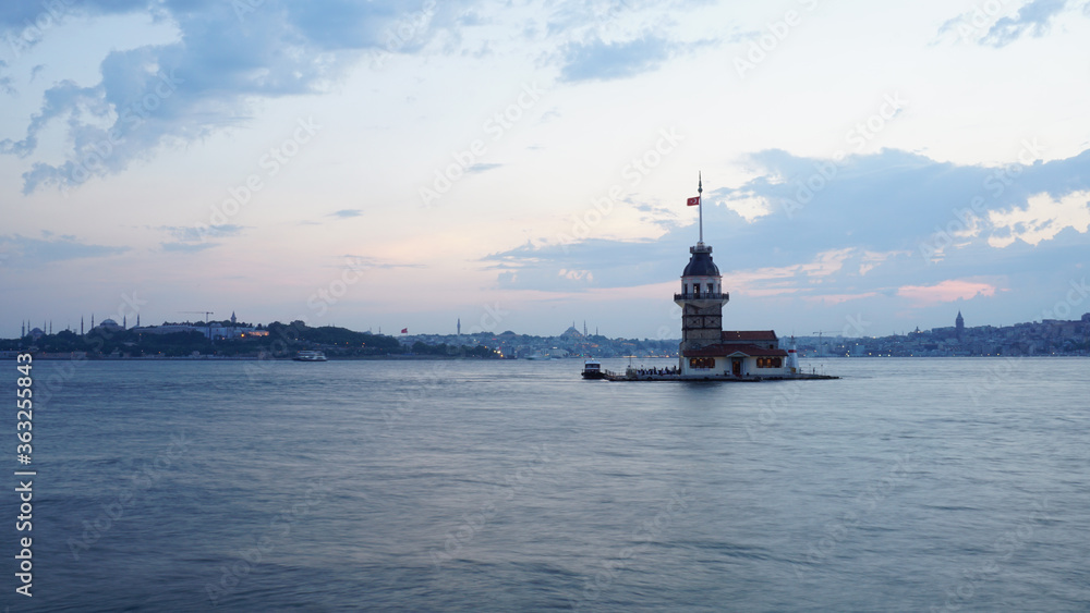 Maiden's tower in the afternoon, symbol of Istanbul