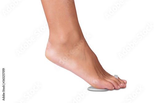 Woman feet with orthopedic pads © blachkovsky