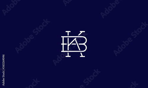 Alphabet letter icon logo KB or BK © Prestige Studio