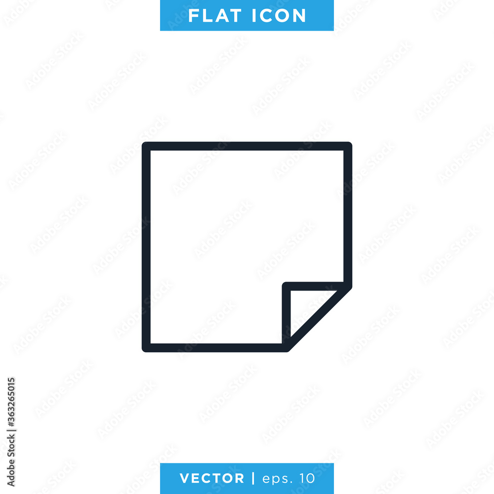 Sticky Note, Notepad Icon Vector Logo Design Template Sticky Note, Notepad Icon Vector Logo Design Template