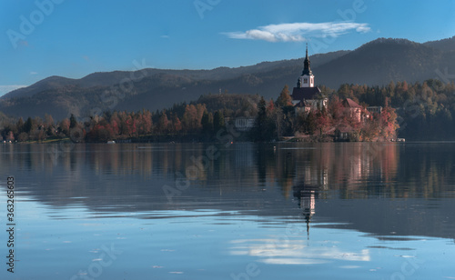 Church in the middle of a Lake, Lake Bled, Slovenia