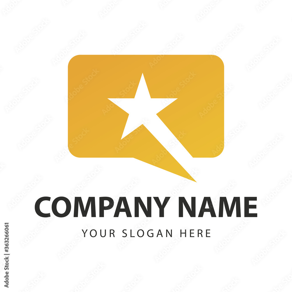 Obraz premium star chat logo for company