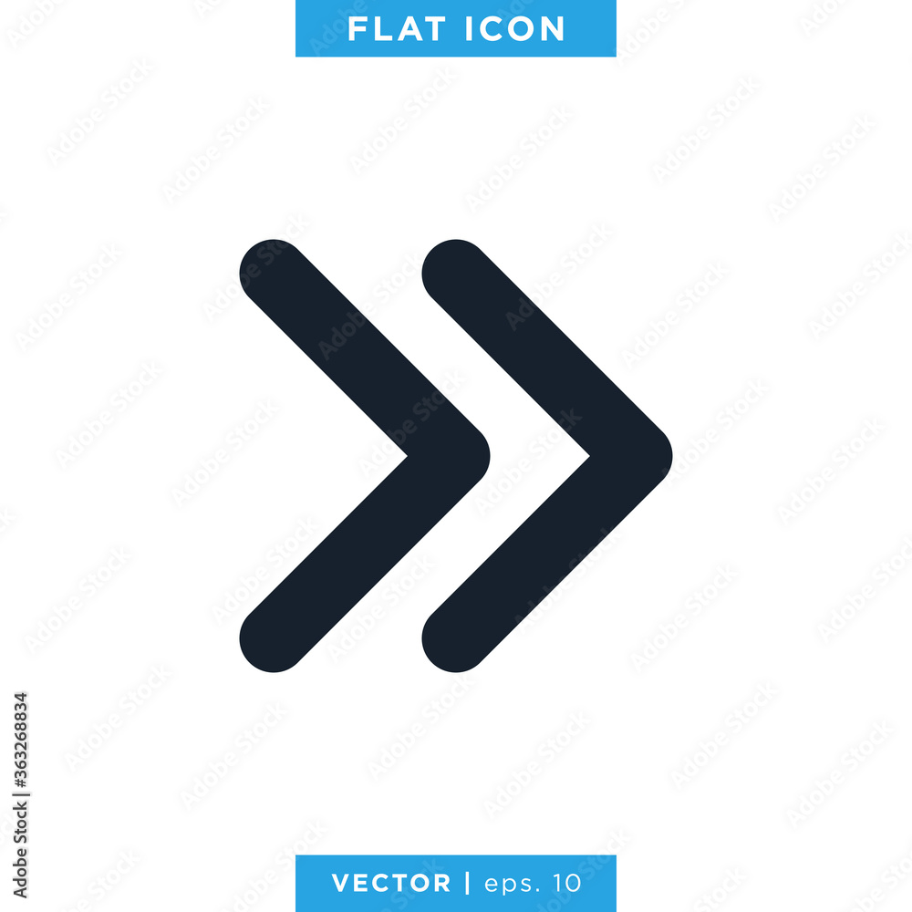 Next Arrow Icon Vector Logo Design Template. Editable Stroke Next Arrow Icon Vector Logo Design Template. Editable Stroke