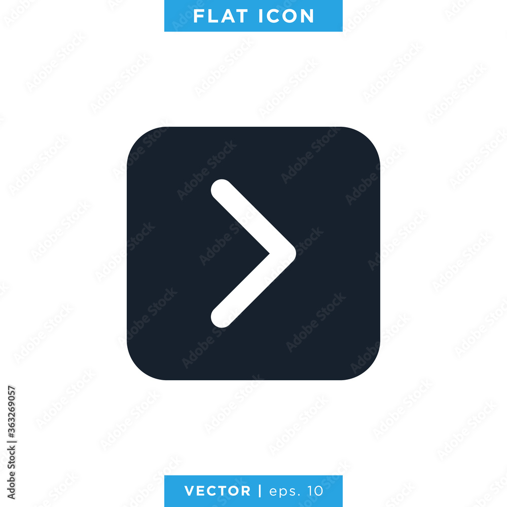Next Arrow Icon Vector Logo Design Template. Editable Stroke Next Arrow Icon Vector Logo Design Template. Editable Stroke