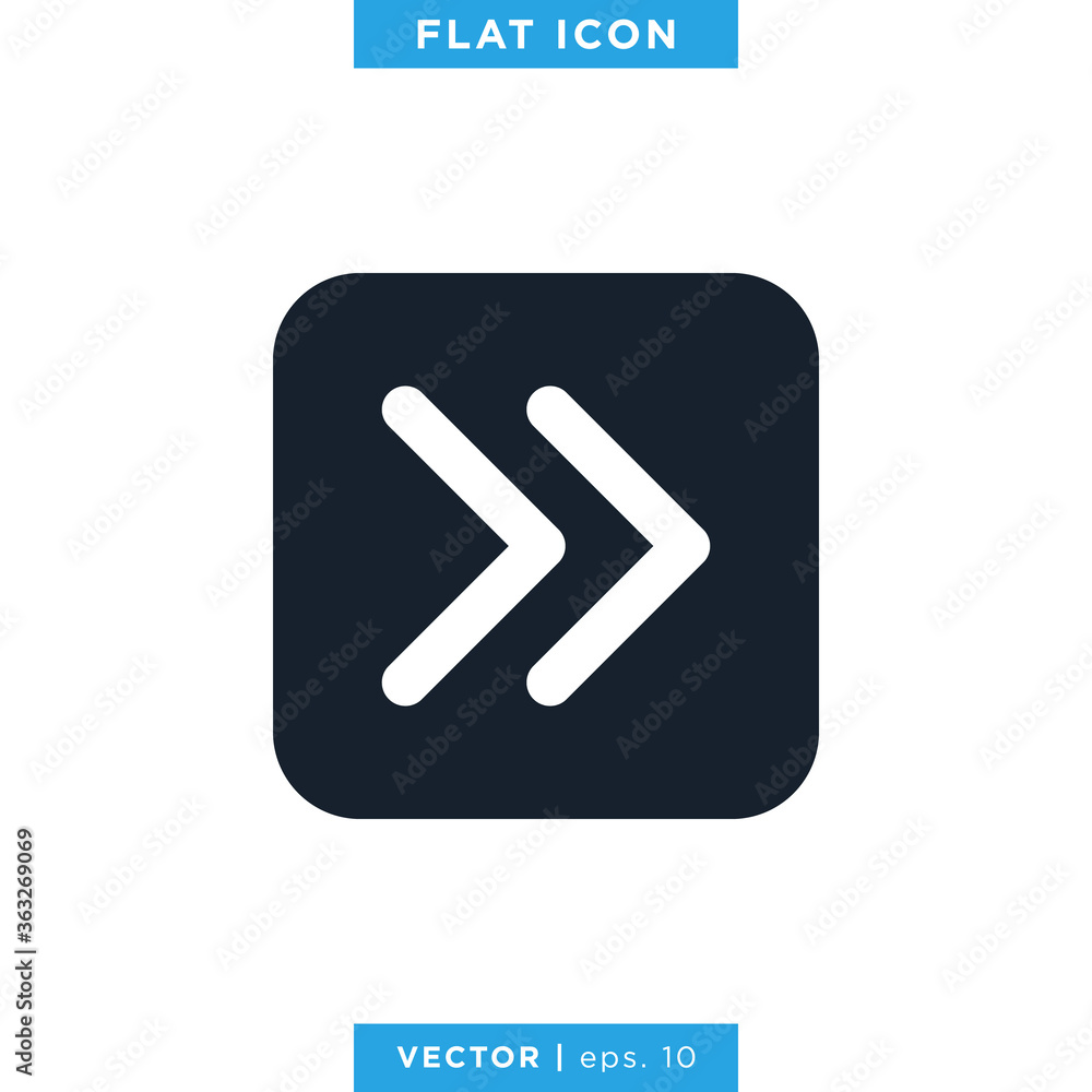Next Arrow Icon Vector Logo Design Template. Editable Stroke Next Arrow Icon Vector Logo Design Template. Editable Stroke