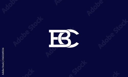 Alphabet letter icon symbol monogram logo BC