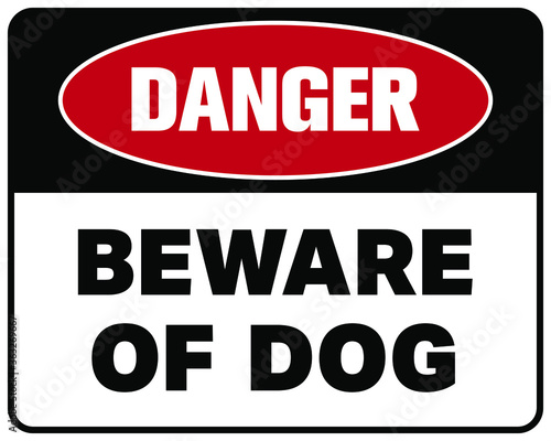 beware of dog sign