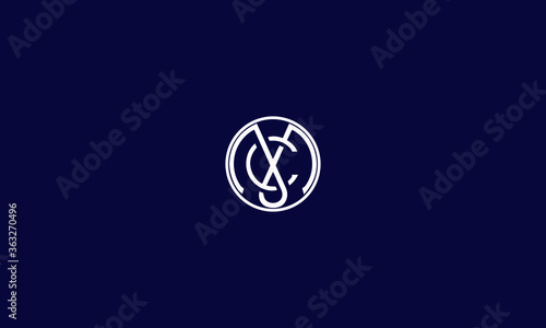 Alphabet letter icon symbol monogram logo YC