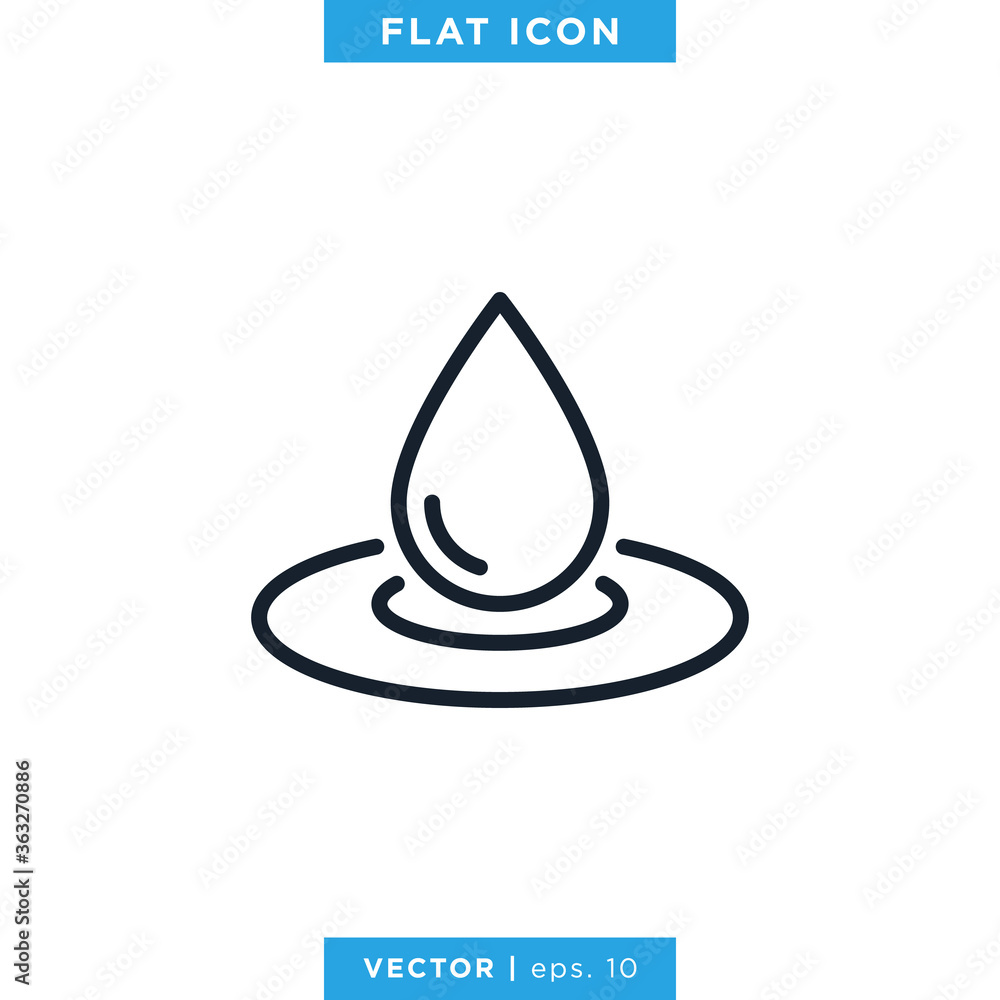 Water Icon Vector Logo Design Template. Water Icon Vector Logo Design Template.
