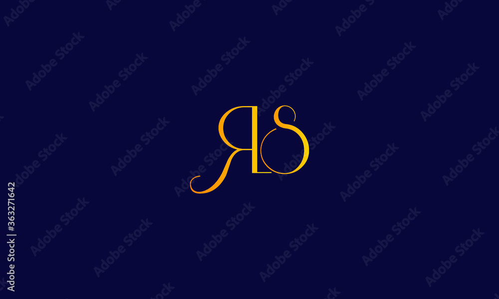 Alphabet letter icon symbol monogram logo RS Alphabet letter icon symbol monogram logo RS