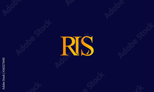 Alphabet letter icon symbol monogram logo RLS photo