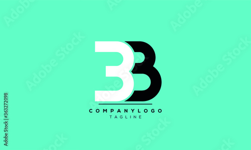Alphabet letters Initials Monogram logo 3B,B3,B and 3