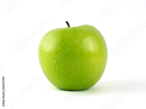 Isolated Green Apple on white background with clipping path