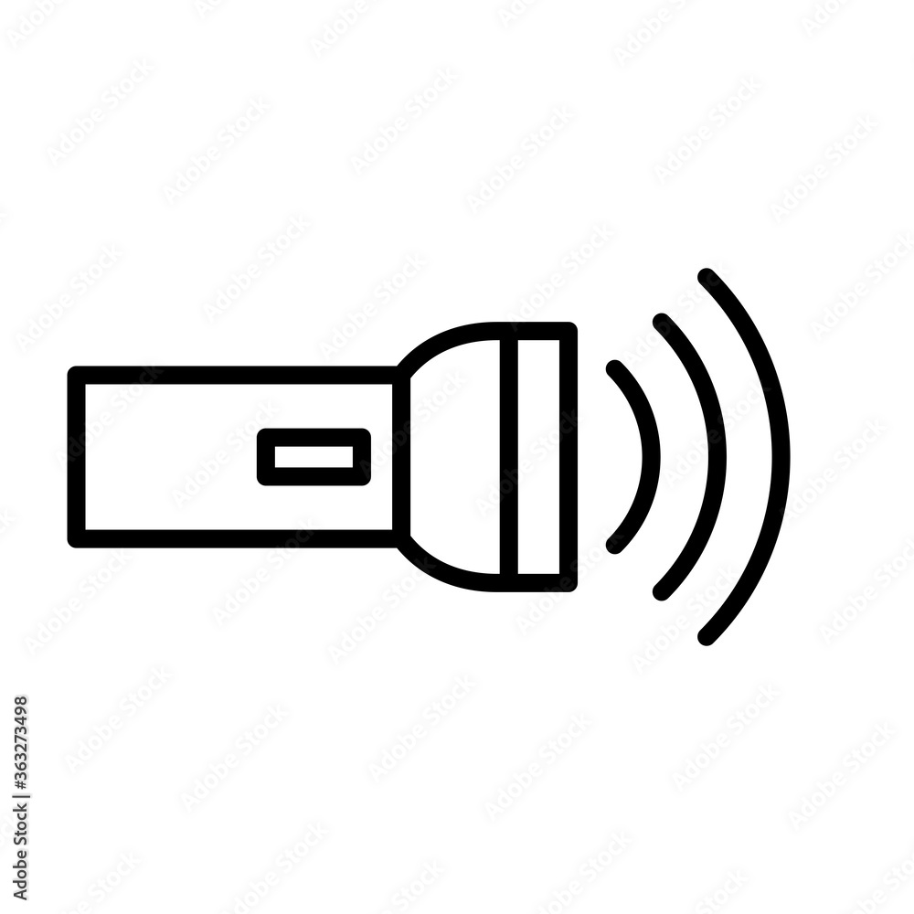 Flashlight Icon Vector Illustration Design in Trendy Flashlight Icon Vector Illustration Design in Trendy