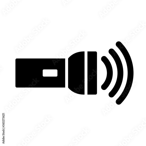 Flashlight Icon Vector Illustration Design in Trendy