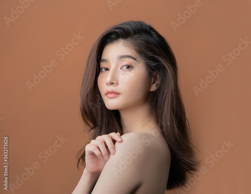Beautiful asian woman with a beautiful face photo