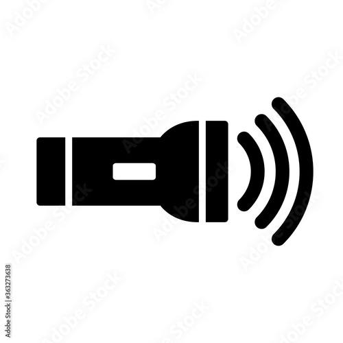 Flashlight Icon Vector Illustration Design in Trendy