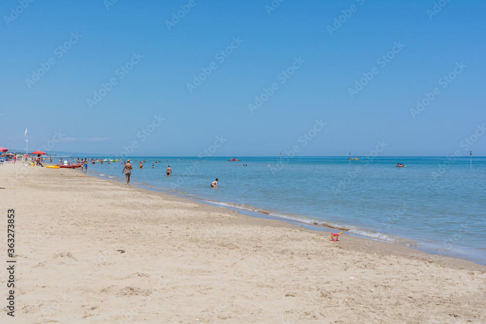 Adriatic coast and beach in summer.