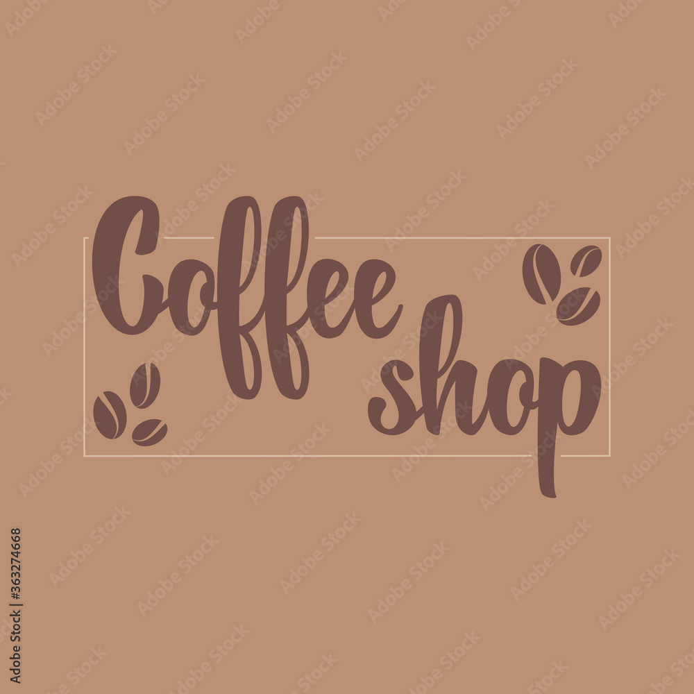 Logo template for a coffee shop or cafe. Emblems, badges, stickers. Elements of design. Hand lettering. Logo template for a coffee shop or cafe. Emblems, badges, stickers. Elements of design. Hand lettering.