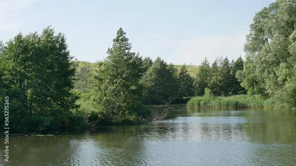 peaceful countryside river with trees peaceful countryside river with trees