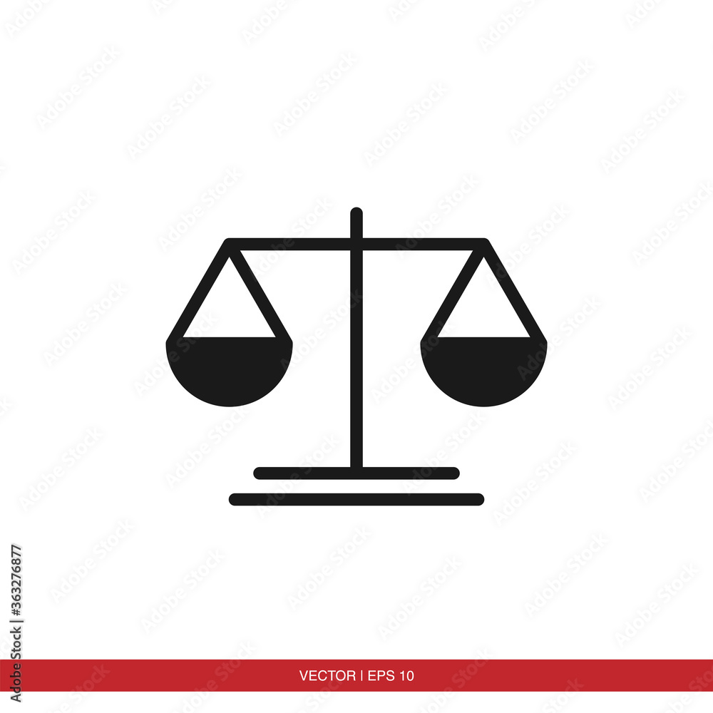 Law scale simple icon vector Law scale simple icon vector