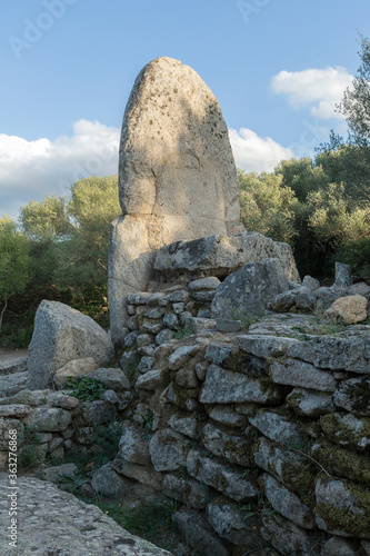 Giants' graves of Coddu Veccju near Arzachena, archeological site in Sardinia, Italy.  photo