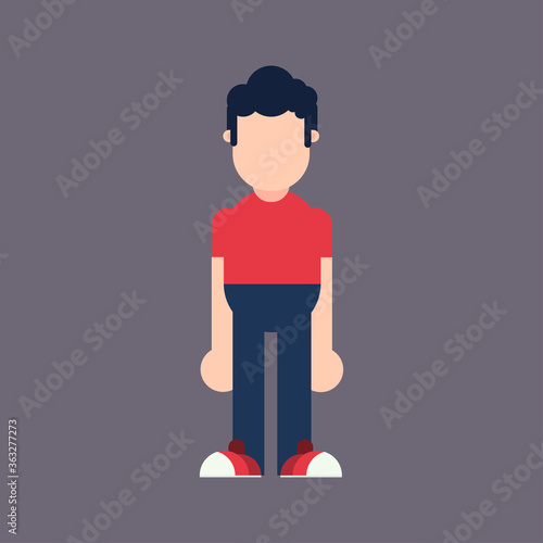 Simple Character Turnaround Design Illustration Vector